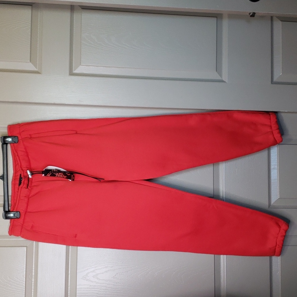 NWT Reason red fleece joggers size extra large